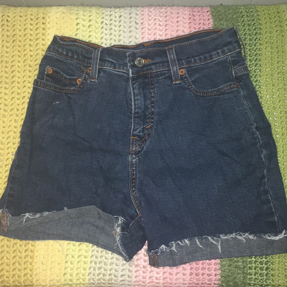 Dark Blue Levi Jean Shorts